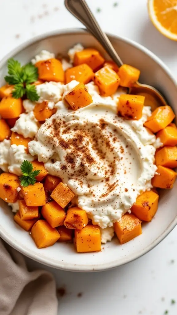 Cottage Cheese and Sweet Potato Bowl