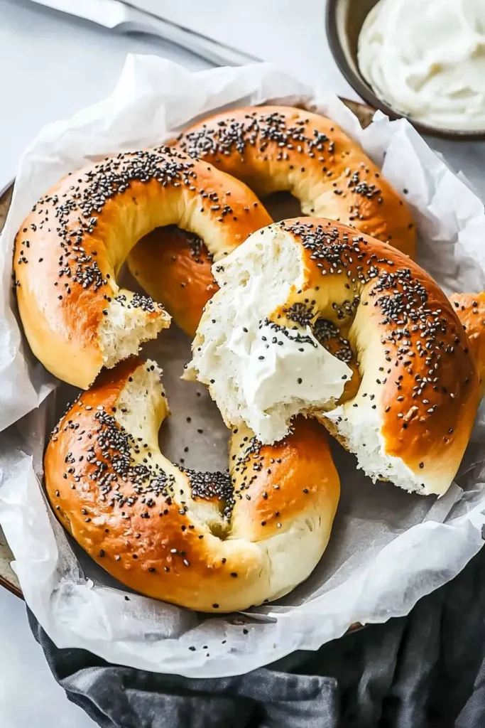 The Best 3-Ingredient Air Fryer Bagels – High-Protein & Super Tasty!