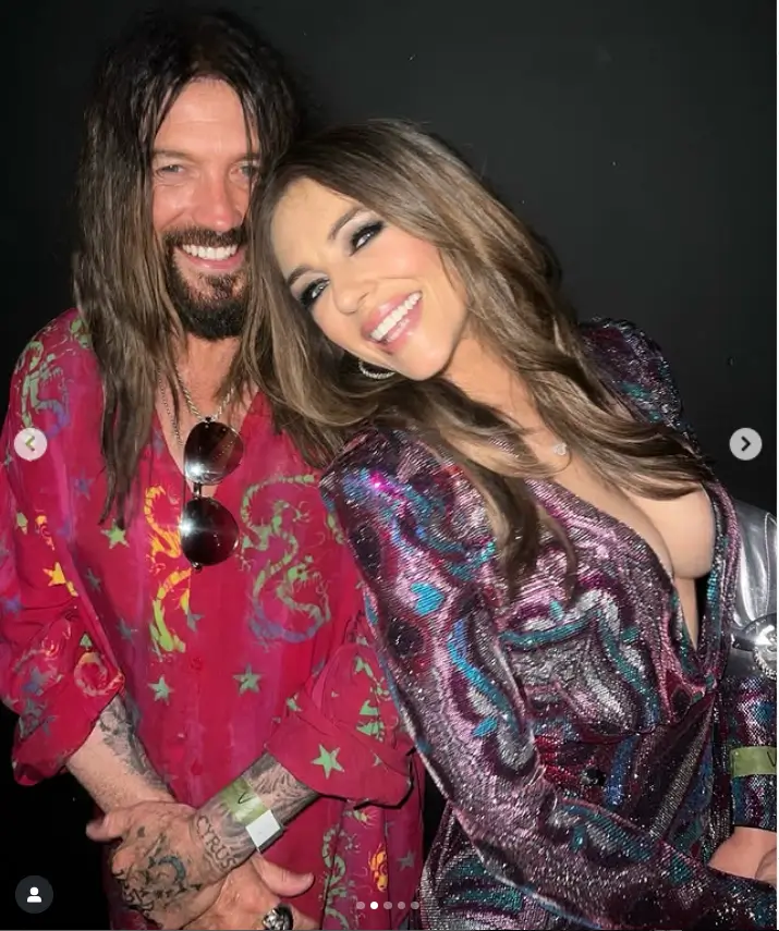 Elizabeth Hurley captivated audiences last weekend, unveiling a plunging sparkly minidress as she prepared for an evening with her new beau, Billy Ray Cyrus.