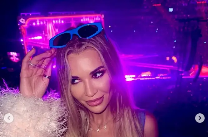 Christine McGuinness stuns in an eye-catching denim corset and tiny shorts, flaunting her incredible figure with confidence